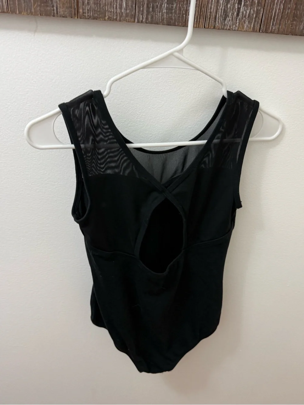 Cat & Jack XL 14-16. Black Mesh Panel Studded Leotard